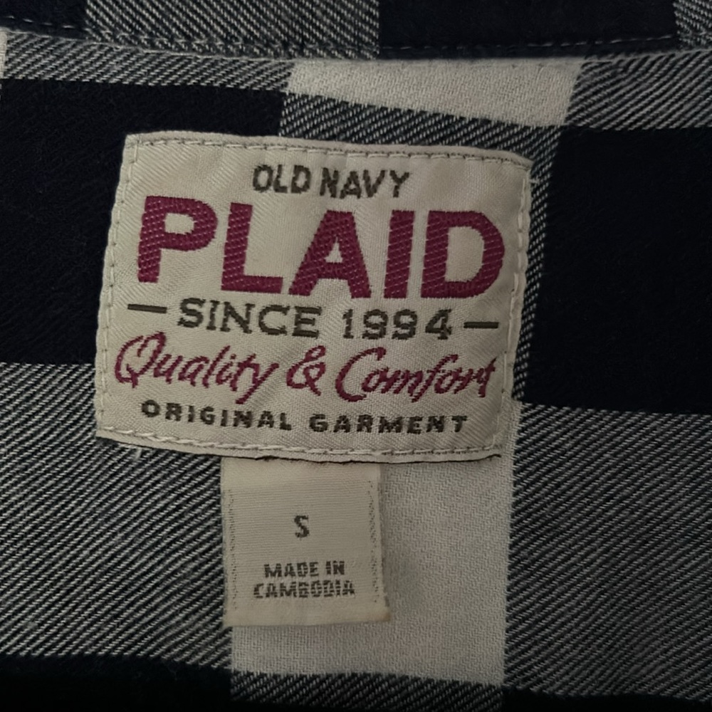 Blue & White Checked Flannel - Picture 2 of 5